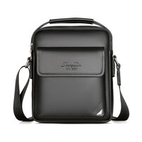 Whatna 牛革 ショルダーバッグ メンズ 2way 斜め掛け 手提げバッグ ポシェットポ ipad9.7収納可 通学 通勤バッグ 肩掛けバッグ プレゼント男性 黒 6128