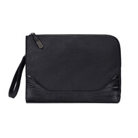 Whatna革 L字 ファスナー クラッチ バッグ メンズ セカンド バッグ せかんどばっく 大きめ A4ファイルバッグブリーフケース結婚式 バッグ ビジネス フォーマル 冠婚葬祭 バッグ紳士用 男性用 黒