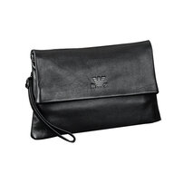 Whatna 天然 牛革 口折れ セカンドバッグ メンズ クラッチ バッグ小きめ B5サイズ ipad10.5収納可 防水 耐磨耗 結婚式 披露宴 バッグ カジュアルフォーマル ビジネス 冠婚葬祭 バッグ 男性用 紳士用 黒 1916