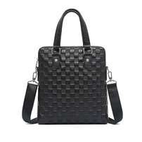 Whatna 天然牛革 ビジネスバッグ メンズ 2WAY 手提げ・ショルダーバッグ 天然 本革 A4 13.3インチIpad収納可 大容量 旅行 出張用 通勤 通学 就活 面接 バッグ かばん 男性用 ブラック（8171）