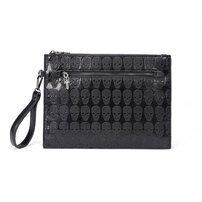 Whatna 2way 革 セカンドバッグ メンズ クラッチ バッグA4 10.5インチのipadpro収納可 小銭入 カジュアル フォーマル 冠婚葬祭 結婚式 バッグ紳士用 男性用 黑 YH3229