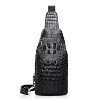 Whatna 革 斜めがけ ボディバッグ ワンショルダー メンズ 厚手 レザー黒 KX5010