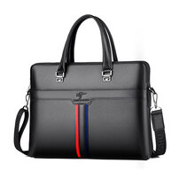 Whatna 牛革 ビジネス バッグメンズ 2way ショルダー 手提げ 本革 2室仕切 横型 ブリーフケース 14インチPC対応 旅行 出張 通勤 通学 就活 面接 バッグ かばん 男性用 BL003-3