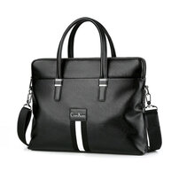 Whatna 2way ショルダーバッグ メンズ 本革 斜め掛け 手提げ バッグ横型 ビジネスバッグ 2室仕切 A4 15.6センチPC収納可 ブリーフケース 通学 通勤鞄 軽量 実用 自転車かばん プレゼント男性 黒 ブラウン（CK9932-3）