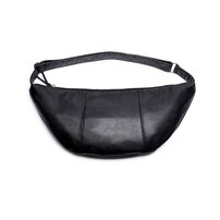 Whatna 革 ショルダーバッグ メンズ 2way 斜め掛け ボディーバッグ 胸バッグ 厚手 レザー 小さめ メッセンジャーバッグ 通学 通勤バッグ 軽量 実用 自転車かばん プレゼント男性 黒