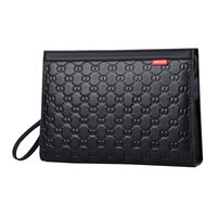 Whatna 2way 革 セカンドバッグ メンズ クラッチ バッグ9.7インチのipad収納可 6枚カード収納 小銭入 カジュアル フォーマル 冠婚葬祭 結婚式 バッグ紳士用 男性用 黑 W201