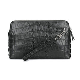 Whatna ワニ革 本革 セカンドバッグ メンズ バッグ クラッチ バッグ 小さい カード6枚収納可 パスワードロックボタン付 クロコダイル革 本皮 結婚式 バッグ フォーマル ビジネス 冠婚葬祭 バッグ 男性用 紳士用 （2034-3）