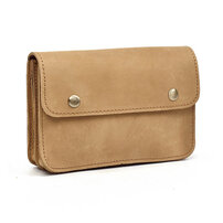 Whatna 天然 牛革 2WAYミニセカンド バッグ メンズ バッグ 小さ ウェストポーチ ベルトポーチ 2室仕切 厚手 レザー 本 革 クラッチ 手持ち バッグ ビジネス カジュアル フォーマル 冠婚葬祭 結婚式 バッグ 紳士用 男性用（2086）