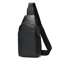 Whatna 革 斜めがけ ボディバッグ ワンショルダー メンズ イヤホン穴付き 左右付け替え可能 本 革 厚手 レザー8835