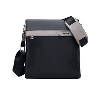 Whatna ショルダーバッグ メンズ メッセンジャーバッグ 頑丈 軽量 縦型 B5 10.5インチipad収納可 オックスフォード布 防水 耐磨耗 ビジネスバッグ 小さい 斜めがけ バッグ 男性用 紳士用 黒 ブルー308