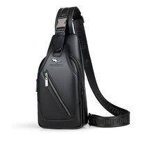 Whatna 牛革 斜めがけ ボディバッグ ワンショルダー メンズ イヤホン穴付き 左右付け替え可能 本 革 厚手 レザー ブラウン 黒BL6658-1