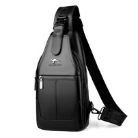 Whatna 牛革 斜めがけ ボディバッグ ワンショルダー メンズ 左右付け替え可能 本 革 厚手 レザー ブラウン 黒BL1008