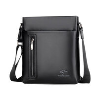 Whatna 革 フラップ ショルダーバッグ メンズ 盗難防止 ipad 10.5 収納可 縦型 メンズ ビジネスかばん斜めがけ 小さめメッセンジャーバッグ 斜め掛け通学通勤バッグ 肩掛けバッグ 紳士用 男性用 BL9918