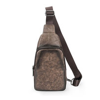 Whatna 天然 牛革 斜めがけ ボディバッグ ワンショルダー メンズ 本 革 厚手 レザー左右付け替え可能4495