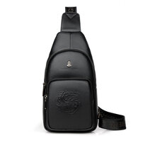 Whatna 牛革 斜めがけ ボディバッグ ワンショルダー メンズ イヤホン穴付 左右付け替え可能 本 革 厚手 レザー ブラウン 黒L611