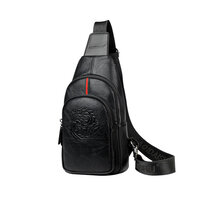 Whatna 革 斜めがけ ボディバッグ ワンショルダー メンズ イヤホン穴 付き 左右付け替え可能 本 革 厚手 レザー ブラウン 黒S6079