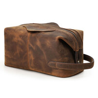 Whatna 2way 天然牛革 ミニセカンドバッグ メンズ クラッチ バッグ 厚手 本革 レザー カジュアル フォーマル 冠婚葬祭 結婚式 バッグ紳士用 男性用ブラウンMC1015