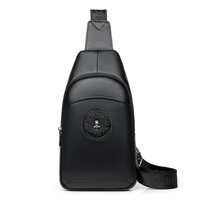 Whatna 牛革 斜めがけ ボディバッグ ワンショルダー メンズ イヤホン穴付 左右付け替え可能 本 革 厚手 レザー ブラウン 黒L605