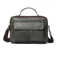 Whatna 牛革 ショルダーバッグ メンズ 2way 斜め掛け 手提げバッグ ポシェットポ 横型 2室仕切 A4 ipad 10.5収納可小さめ メッセンジャーバッグ 通学 通勤バッグ 肩掛けバッグ 自転車かばん プレゼント男性 ブラウン 8320