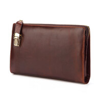 Whatna 天然 牛革 セカンドバッグ メンズ バッグ クラッチ バッグ 小さい 盗難防止機能 2室仕切 カード6枚収納厚手 本 革 レザー 結婚式 バッグ フォーマル ビジネス 冠婚葬祭 バッグ 男性用 紳士用 （9040）