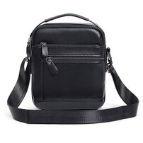 Whatna 牛革 ショルダーバッグ メンズ 2way 斜め掛け 手提げバッグ ポシェットポ 縦型 ipad Mini収納可小さめ メッセンジャーバッグ 通学 通勤バッグ 肩掛けバッグ 自転車かばん プレゼント男性ブラウン 6502