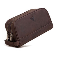 Whatna 2way 牛革 ミニセカンドバッグ メンズ クラッチ バッグ 天 然 厚手 本革 レザー 2室仕切 ダブルファスナー カジュアル フォーマル 冠婚葬祭 結婚式 バッグ紳士用 男性用黒 ブラウン MH575