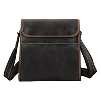 Whatna 天然牛革 ショルダーバッグ メンズ メッセンジャーバッグ小さめ ビジネスバッグ ipad10.5収納可縦型 本革 通勤 通学 斜めがけバッグ オシャレ な シンプル な 軽量 実用 自転車 かばん男性用 ブラウン 黒（8085）