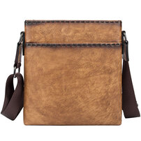 Whatna 天然牛革 ショルダーバッグ メンズ メッセンジャーバッグ小さめ ビジネスバッグ ipad10.5収納可縦型 本革 通勤 通学 斜めがけバッグ オシャレ な シンプル な 軽量 実用 自転車 かばん男性用 ブラウン（4486）