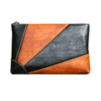 Whatna アンティーク風合い鞣し天然牛革 セカンドバッグ メンズ クラッチ バッグ IPAD9.7収納 本革 結婚式 披露宴 バッグ カジュアルフォーマル ビジネス 冠婚葬祭 バッグ 男性用 紳士用 ブラウン 黒 DNS31541