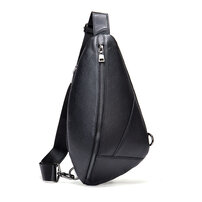 Whatna 牛革 斜めがけ ボディバッグ ワンショルダー メンズ 本 革 厚手 レザー黒い 8028