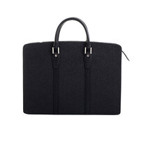 Whatna ビジネスバッグ メンズ 2wayショルダー 手提げ 厚手 皮革 大容量 ブリーフケース A4 15.6インチPC対応 旅行 出張 通勤 通学 就活 面接 バッグ かばん 男性用 黒（7807）