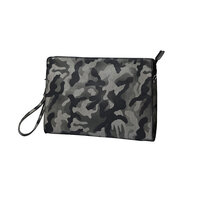 Whatna 2way 迷彩 革セカンド バッグ メンズ ショルダーバック [クラッチ 肩掛け 結婚式 バッグ] ファイルバッグ ipad 13.3 A4 収納可 大さめ 手持ちバッグ ビジネス カジュアル フォーマル 冠婚葬祭 紳士用 男性用 黒 青 グレー（8653）