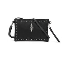 Whatna 2way 革セカンド バッグ メンズ ショルダーバック [クラッチ 肩掛け 結婚式 バッグ] ファイルバッグ ipad 10.5 A4 収納可 大さめ 手持ちバッグ ビジネス カジュアル フォーマル 冠婚葬祭 紳士用 男性用 黒（8875）