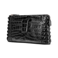 Whatna クロコダイル型押し天然 牛革 セカンドバッグ メンズ バッグ クラッチ バッグ 小さい カード8枚収納可 厚手 本 革 レザー 結婚式 バッグ フォーマル ビジネス 冠婚葬祭 バッグ 男性用 紳士用 （9899）