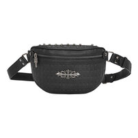 Whatna ミニショルダーバッグ メンズ ポシェット ショルダーミニポーチ 革 軽量 小型 小さめメッセンジャーバッグ斜め掛け 軽量 実用 自転車 かばん男性用 黒 (YH2017)