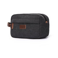 Whatna 厚手帆布xレザー ミニセカンドバッグ メンズ クラッチ バッグ 小さい 化粧かば カジュアル フォーマル 冠婚葬祭 結婚式 バッグ 手持ち バッグ 小鞄 紳士用 男性用 ポーチ バッグ 8615#