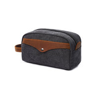 Whatna 厚手帆布xレザー ミニセカンドバッグ メンズ クラッチ バッグ 小さい 化粧かば カジュアル フォーマル 冠婚葬祭 結婚式 バッグ 手持ち バッグ 小鞄 紳士用 男性用 ポーチ バッグ 8662#