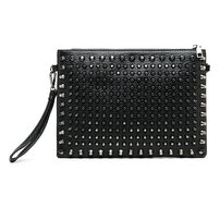 Whatna 2WAY 革 セカンド バッグ メンズ バッグ [クラッチ ショルダー 肩掛け 結婚式 バッグ] A4 9.7インチのipad収納可 手持ちバッグ ビジネス カジュアル フォーマル 冠婚葬祭 紳士用 男性用 黒（C013#）