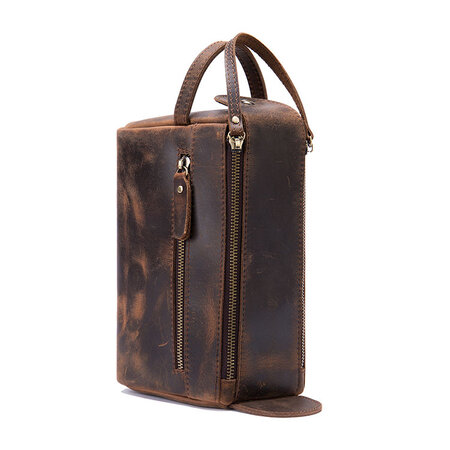 Whatna 牛革 ミニセカンドバッグ メンズ クラッチ バッグ 厚手