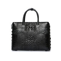 Whatna ワニ革 本革 ビジネス バッグメンズ 手提げバッグ クロコダイル革 ブリーフケース 15.6インチPC対応 旅行 出張 通勤 通学 就活 面接 バッグ かばん 男性用 1016