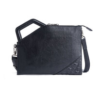 Whatna 2way 天然 牛革 セカンド バッグ メンズ レディース バッグ [クラッチ ショルダー 肩掛け 結婚式 バッグ] イタリア 厚 手 本 革 A4 大きめ 手持ちバッグ ビジネス フォーマル 冠婚葬祭 バッグ 紳士用 男性用 黒 ブラウン（LW31168）