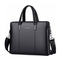 Whatna 革 ビジネス バッグメンズ 2way ショルダー 手提げ 本革 2室仕切 横型 ブリーフケース 14インチPC対応 旅行 出張 通勤 通学 就活 面接 バッグ かばん 男性用 CK1009-3