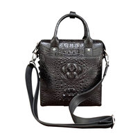 Whatna ワニ革 本革 ビジネス バッグメンズ 2way ショルダー 手提げクロコダイル革 ブリーフケース 13.3インチPC対応 旅行 出張 通勤 通学 就活 面接 バッグ かばん 男性用 2041