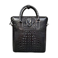 Whatna ワニ革 本革 ビジネス バッグメンズ 2way ショルダー 手提げクロコダイル革 ブリーフケース 13.3インチPC対応 旅行 出張 通勤 通学 就活 面接 バッグ かばん 男性用 01