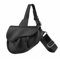 Whatna ミニショルダーバッグ メンズ レディース 2way 斜め掛け ボディーバッグ 胸バッグ 厚手 レザー 小さめ メッセンジャーバッグ 通学 通勤バッグ 軽量 実用 自転車かばん プレゼント男性 女性