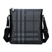 Whatna 革 ショルダーバッグ メンズ メッセンジャーバッグ厚手 本 革 レザー 縦型 小さめビジネスバッグ ipad 10.5収納可 革 通勤 通学 斜めがけバッグ オシャレ な シンプル な 軽量 実用 自転車 かばん男性用（2829）