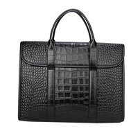 Whatna 牛革 クロコダイル型押し ビジネス バッグ メンズ 手提げ バッグ トートバッグ 本革 大容量 ブリーフケース A4 15.6インチPC対応 旅行 出張 通勤 通学 就活 面接 バッグ かばん 男性用 黒 ブラウン