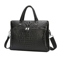 Whatna 牛革 クロコダイル型押し ビジネス バッグメンズ 2way ショルダー 手提げバッグリーフケース 15.6インチPC対応 旅行 出張 通勤 通学 就活 面接 バッグ かばん 男性用 WA66-5