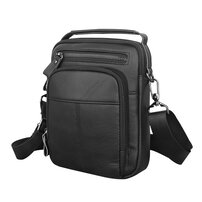 Whatna 天然 牛革ミニショルダーバッグ メンズ 3way斜め掛け 手提げバッグ 男性用 ベルト ポーチ ミニ ウエストバッグ 小型ポシェット 厚手 レザー 本革 横型 小さめかたかけバッグ メンズ 軽量 実用 レゼント男性 黒 ブラウン6534