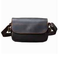 Whatna 天然 牛革 ミニショルダーバッグ メンズ メッセンジャーバッグ小さめ ビジネスバッグ 横型 本革 通勤 通学 斜めがけバッグ オシャレ な シンプル な 軽量 実用 自転車 かばん男性用 ブラウン